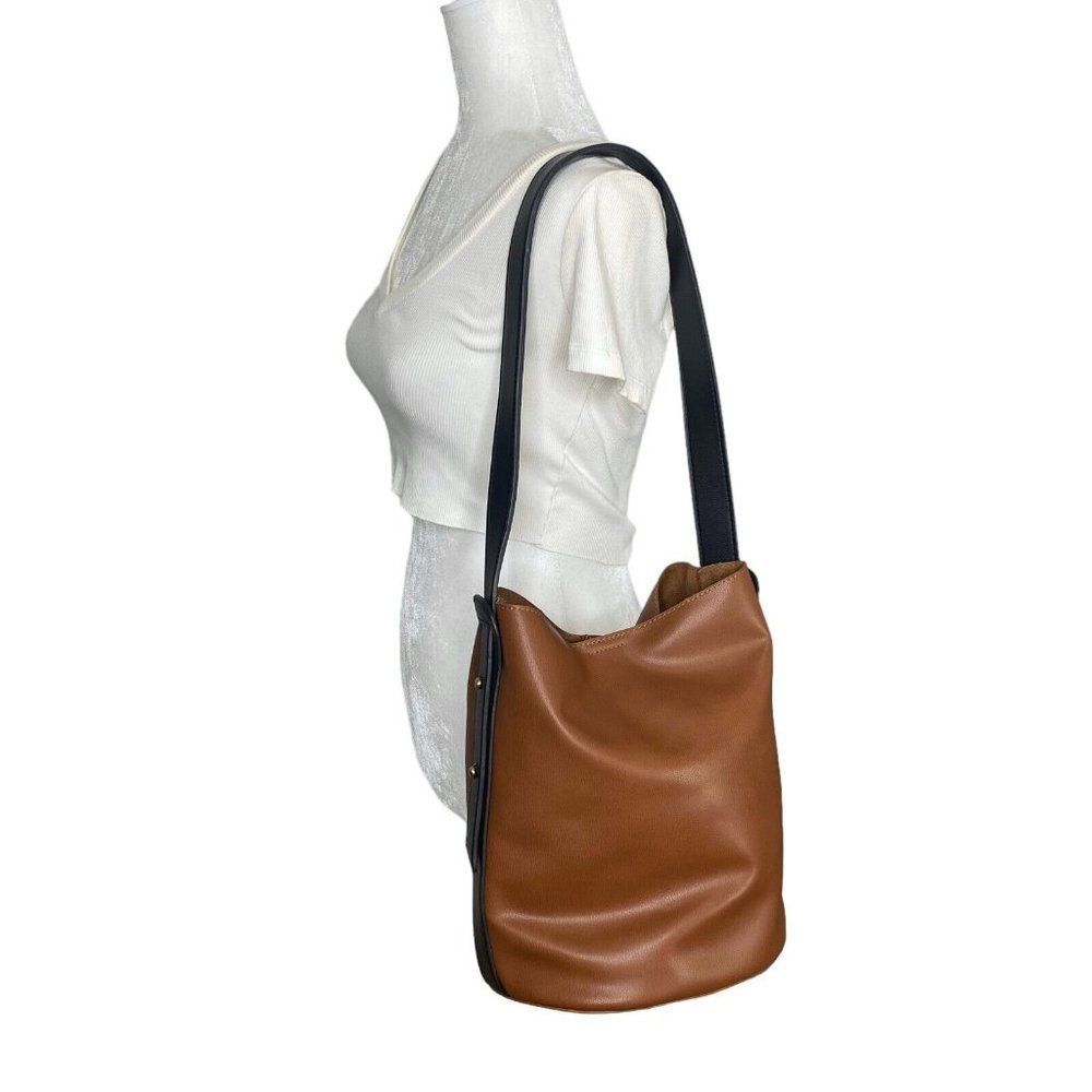 Anthropologie Brown and Black Shoulder Bag